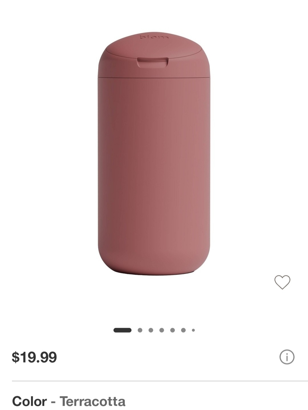 New- Two Terracotta Biom Wipe Dispenser